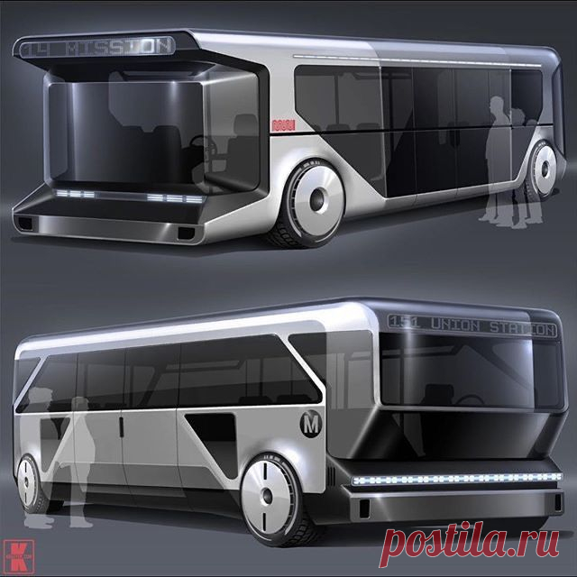 Киберпанк. Автобус.