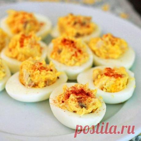 Яйца фаршированные грибами: простая закуска за 10 минут | Рецепты Пульс Mail.ru