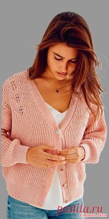 Призванная сиять. Нежный кардиган из хлопка. Спицы. Knitting МЛХ №4 2025г (Россия)