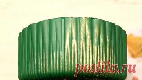 Вазон из бетона В КОРОБКЕ ОТ ТОРТА