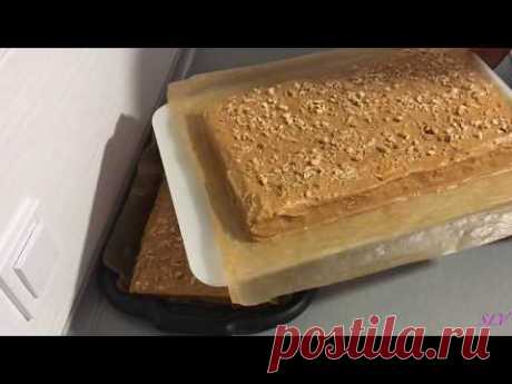 Прекрасная МАРКИЗА/нежный ОРЕХОВЫЙ торт с прослойкой из БЕЗЕ и со СГУЩЁНКОЙ