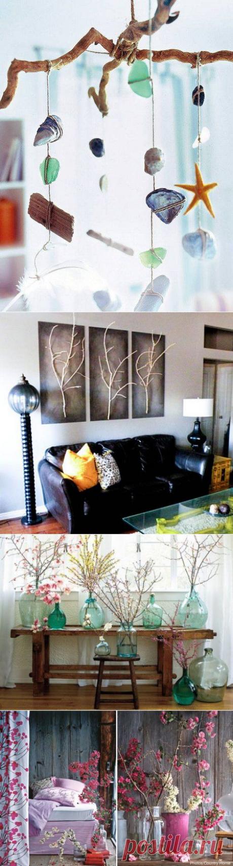 Эко-декор: 35 идей декора из веток для дома | Самоцветик