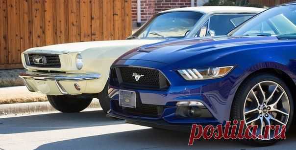 1966 Mustang &amp;amp; 2015 Mustang / Только машины