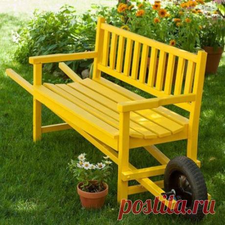 Садовые скамейки - подборка идей
