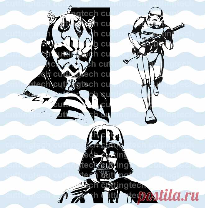 StarWars SVG PNG archivos de corte para usar con estudio de