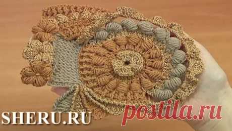 Вязаный крючком мотив в технике фриформ, урок фриформа 9 демо - Яндекс.Видео