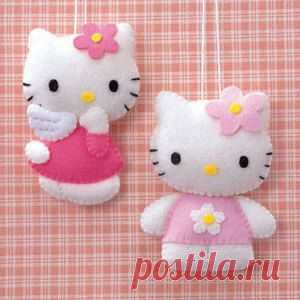 Как сделать Hello Kitty мягкую игрушку и сшить из носок?