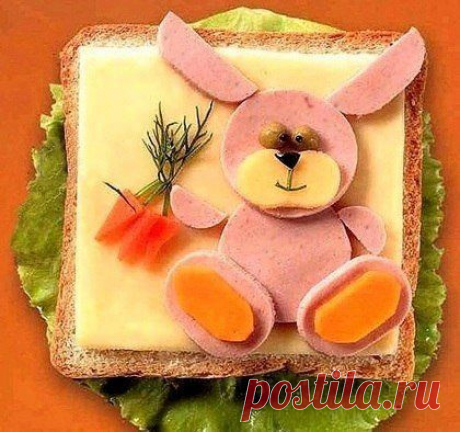 Веселые бутерброды для деток!