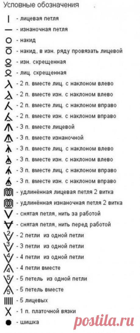 Учимся читать схемы для вязания