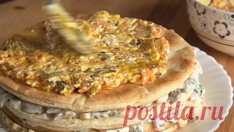 ЗАКУСОЧНЫЙ ТОРТ 'НАПОЛЕОН' ПРАЗДНИЧНЫЙ