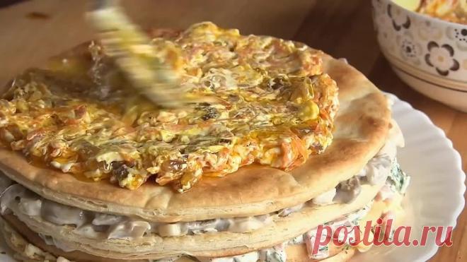 ЗАКУСОЧНЫЙ ТОРТ 'НАПОЛЕОН' ПРАЗДНИЧНЫЙ