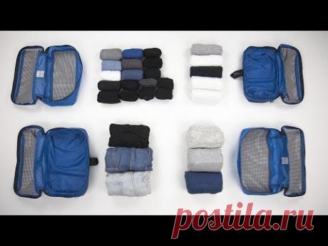 6 AMAZINGLY Compact Ways to Fold Clothes for Packing PART TWO