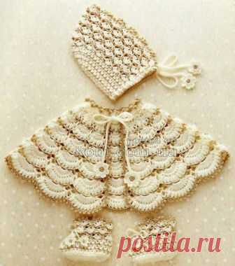 Детские болеро, накидки, пончо и манишки вязаные крючком и спицами » Страница 5