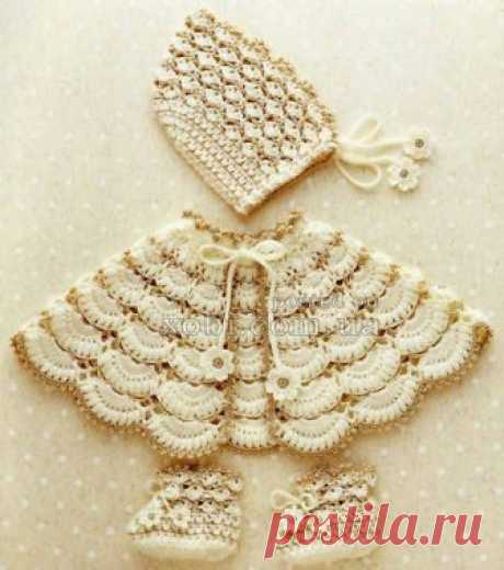 Детские болеро, накидки, пончо и манишки вязаные крючком и спицами » Страница 5