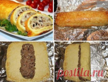 Мясной рулет в сырной корочке