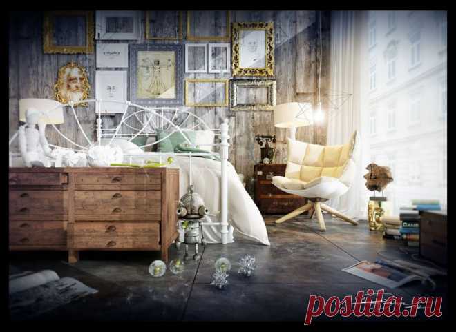 Эклектичная мастерская художника | Design Zoom