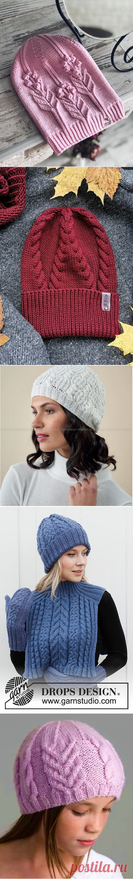 Узоры для шапок спицами, шапки | Ирина СНежная & Вязание | Яндекс Дзен