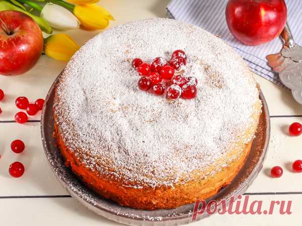 Пирог с яблоками и клюквой — рецепт с фото пошагово