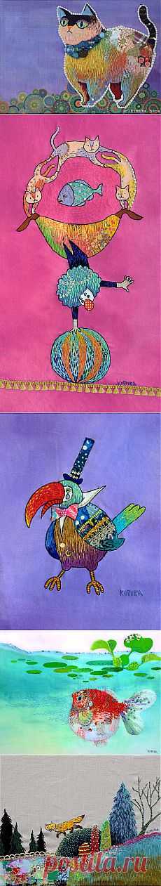 Кимика Хара: удивительная вышивка