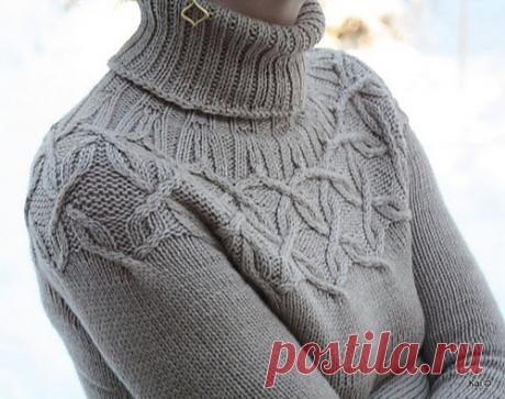 свитер с круглой кокеткой