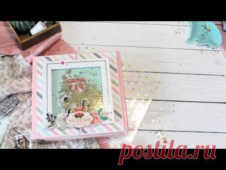 baby girl album / rock a bye / carta bella / скрапбукинг / фото альбом ручной работы