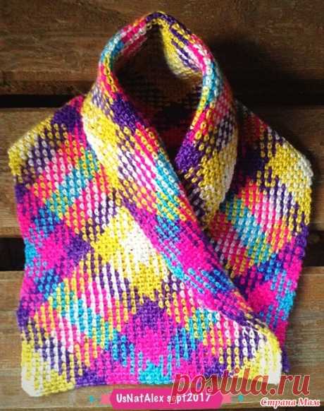 Color pooling - пулинг - освоен! Шарфик, как "проба пера" Как так получилось, что при моей любви к секционке, появление техники color pooling - пулинг - в крючковом и спицевом вязании прошло мимо меня - сама не пойму Наверное, всему свое время...