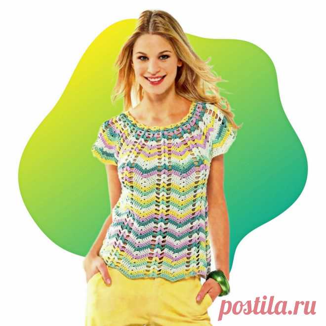 Радужный топ крючком – Paradosik Handmade - вязание для начинающих и профессионалов