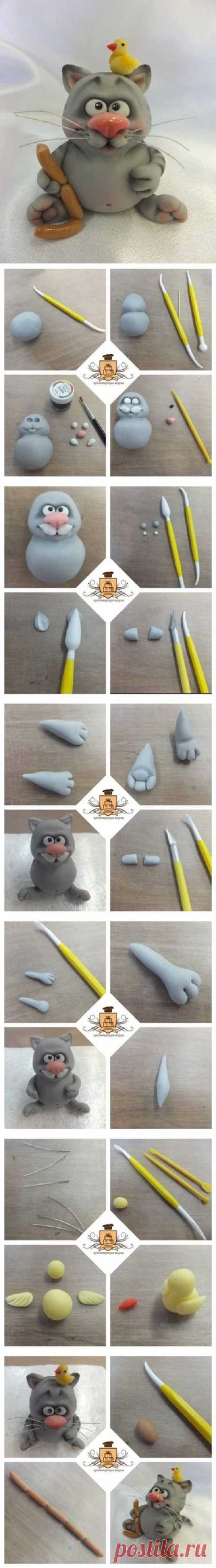 кот лепка мастер класс