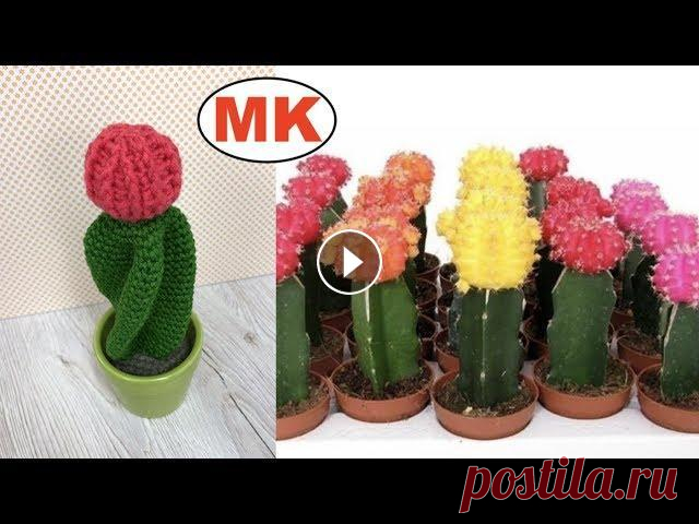 МК: МОДНЫЙ КАКТУС КРЮЧКОМ. ГИМНОКАЛьЦИУМ.  CROCHET CACTUS МК: МОДНЫЙ КАКТУС КРЮЧКОМ. ГИМНОКАЛьЦИУМ. CROCHET CACTUS...