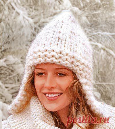За Один Вечер – женская шапка с ушками | ВЯЗАНИЕ ШАПОК: женские шапки спицами и крючком, мужские и детские шапки, вязаные сумки