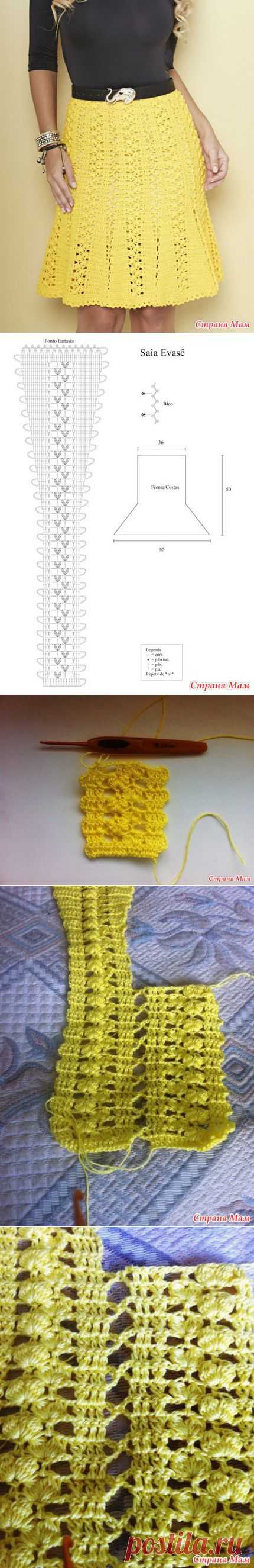 Юбка-клеш крючком - Вяжем вместе он-лайн - Страна Мам