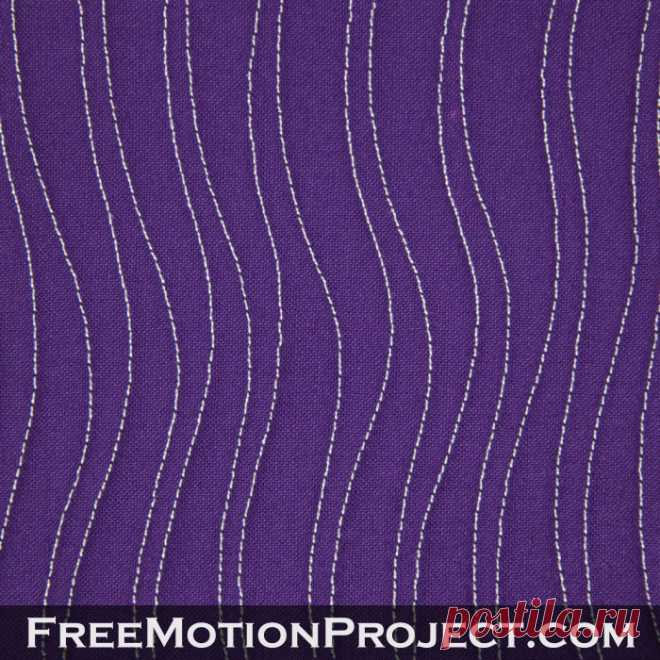 Quilting Design #1 - Shadow Waves - Free Motion Quilting Project Learn how to free motion quilt Shadow Waves, a super easy quilting design on your home machine. Find a free video tutorial with Leah Day to guide you.