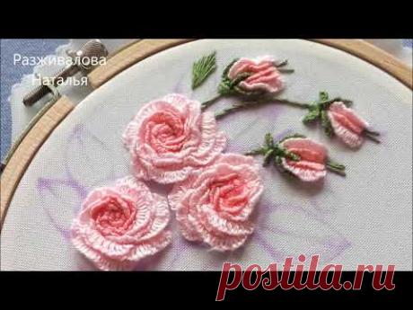 МК. Нежная веточка с розами. Часть 2. Бутоны. A delicate twig with roses. Part 2. Step by step.