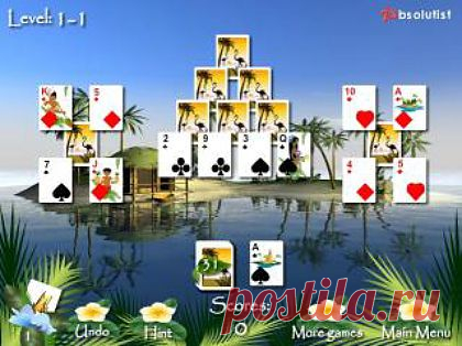 Пасьянс "Bahama Tripeaks Solitaire на FlashRoom".