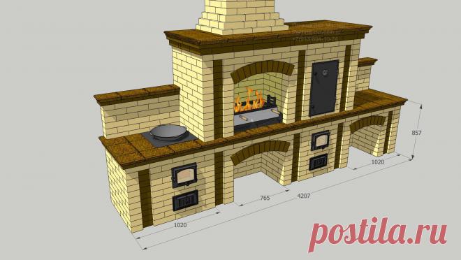 Проекты мангалов Барбекю из кирпича Чертежи сборки | Печных дел Мастер