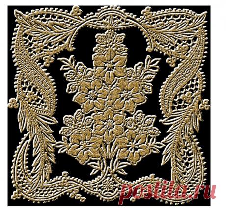 Золотой кружевной декор