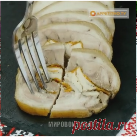 Рулет из свиной рульки