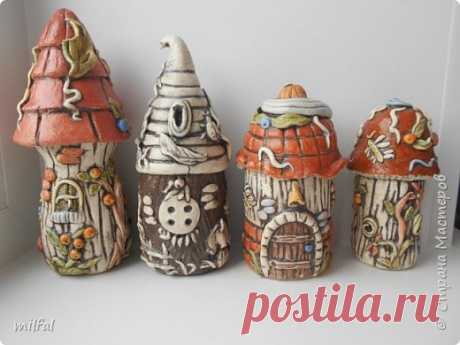 Домики из солёного теста