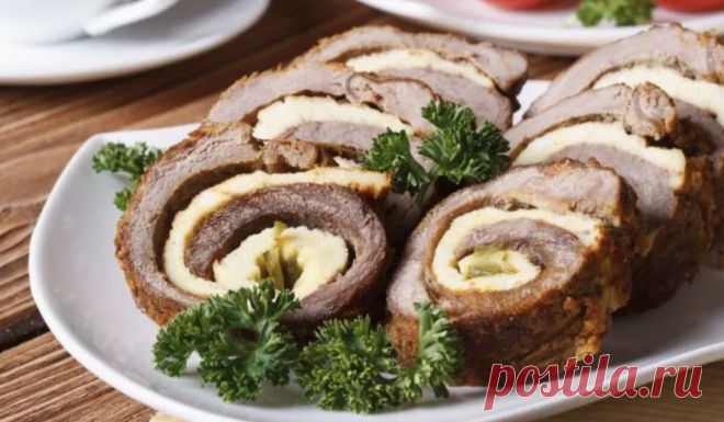 Как совместить омлет и рулет? Готовим новогоднюю русскую закуску из мясного фарша и яиц | Noteru.com