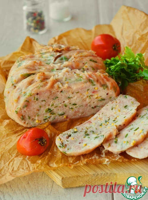 Крафтовая куриная колбаса с петрушкой – кулинарный рецепт