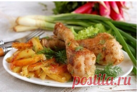 Картофель с курицей в мультиварке