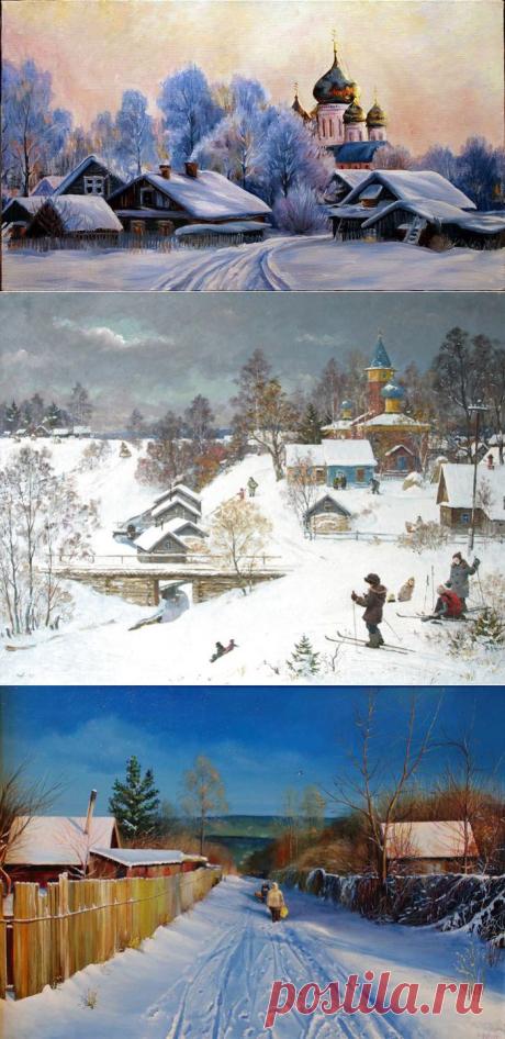 ...ПЕЙЗАЖ ЗНАКОМЫЙ ЗА ОКНОМ...ЗИМА В ДЕРЕВНЕ...