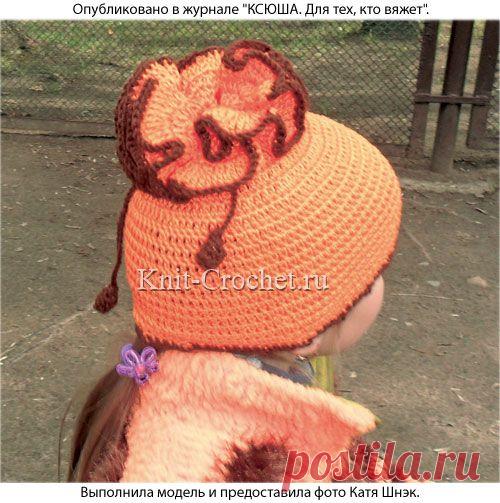 Шапочка с «хвостиком» крючком. - Шали, шарфы, шапки крючком - Вязание крючком - Каталог статей - Вязание спицами и крючком