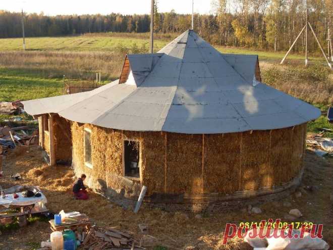 Соломенный экодом Е. Широкова с нулевым энергопотреблением