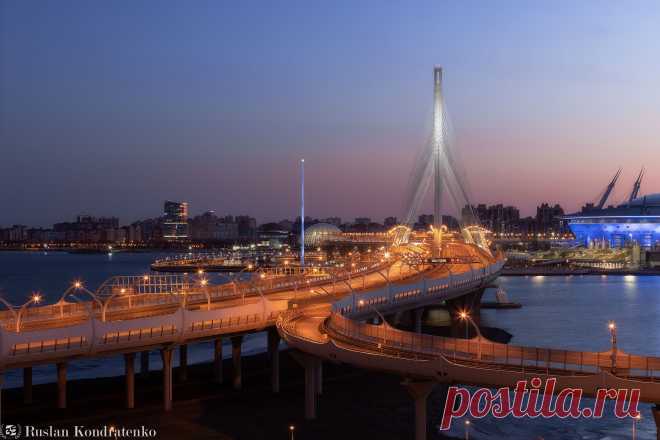 Вантовый мост ЗСД через Петровский фарватер. Фотограф Кондратенко Руслан