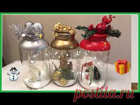 Ideas con botellas de vidrio decoradas para navidad manualidades fácil y rápido
