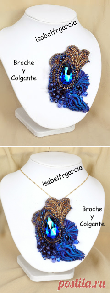 ISABEL FR GARCÍA: swarosqui embroidery, encaje embroidery con perlas, briolets y delicas