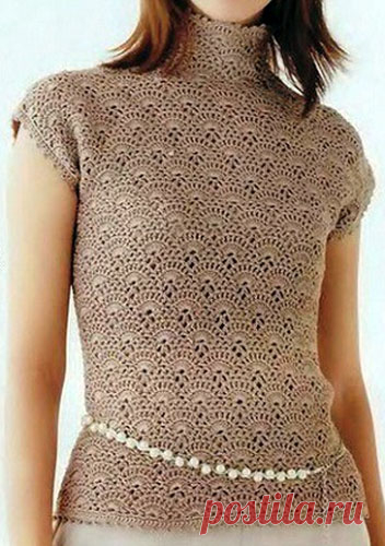 Кофта с коротким рукавом, воротник-стойка