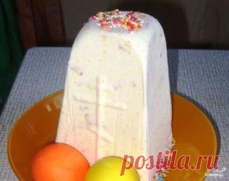 Пасха творожная царская

Ингредиенты:
Творог — 500 Грамм
Сливки — 150 Грамм
Сахар — 100 Грамм
Курага — 100 Грамм
Желатин — 10 Грамм
Цедра апельсина — 2 Ст. ложки

Замочите желатин и курагу. Творог протрите через сито.
Снимите цедру с апельсина, смешайте её с творогом, сахаром, сливками и взбейте.
Мелко порежьте курагу и вмешайте в тесто вместе с желатином.
Застелите форму для пасхи марлей и выложите в неё творожную массу. Поставьте в холодильник под груз на несколько часов...