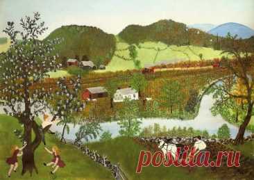 Искусство бабушки Мозес Одна из самых известных художниц Америки, Бабушка Мозес, не училась в школе. Она не заканчивала художественную академию. У неё не было учителей. Свой жизненный путь эта удивительная женщина начала обычной крестьянкой. Она жила на маленькой ферме, с раннего детства очень много работала....